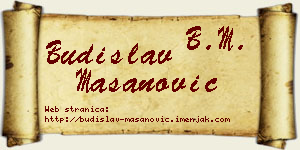 Budislav Mašanović vizit kartica